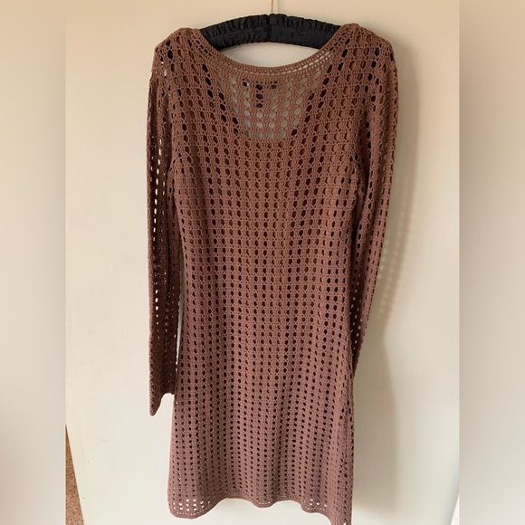 INC International Concepts, Size S, long sleeved brown dress - Picture 2 of 7